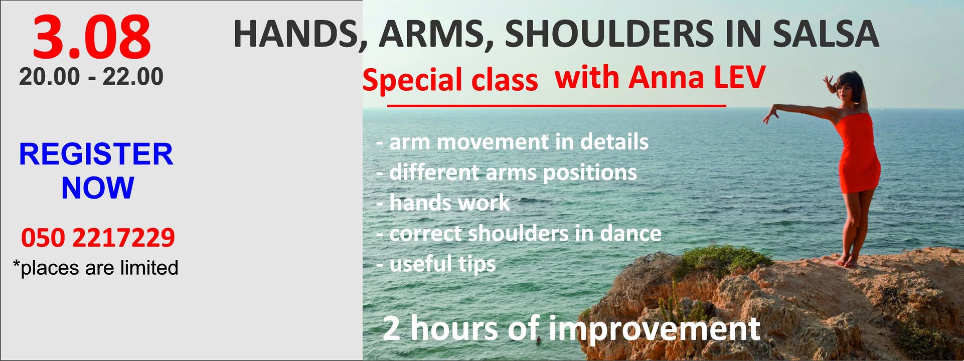 HANDS, ARMS, SHOULDERS in salsa with Anna LEV