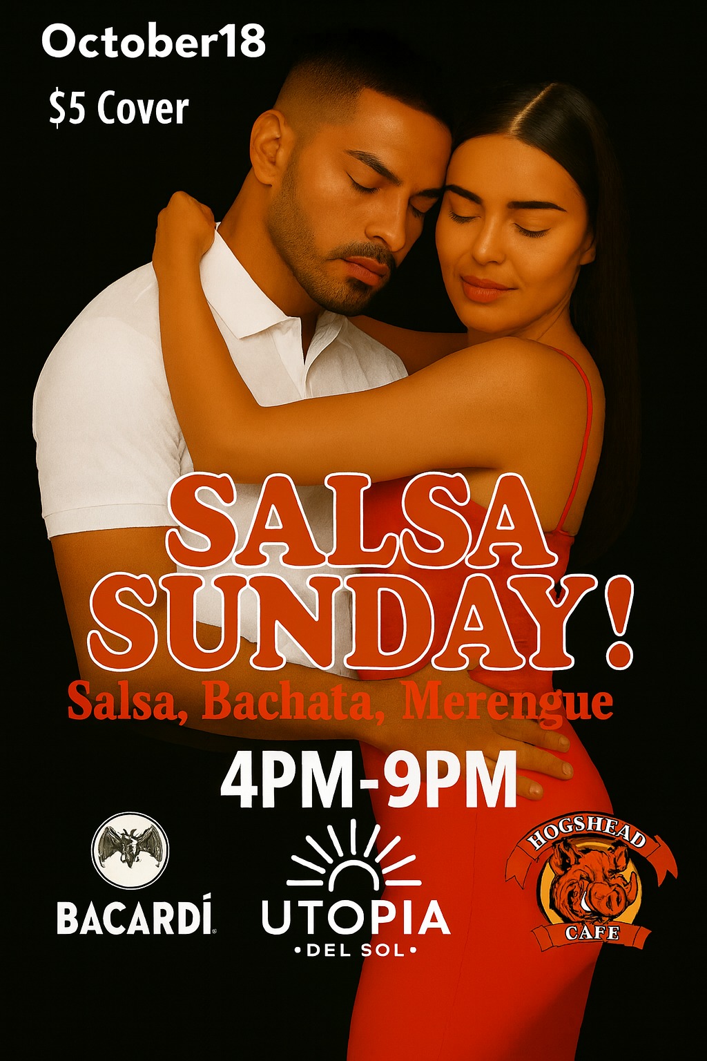 SALSA SUNDAY! Lessons with SALSA CONNECTION! ALL DAY HAPPY HOUR!