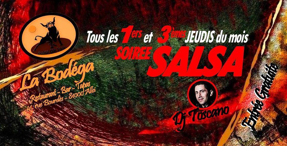 Soirée Salsa à La Bodéga le Jeudi 7 Décembre