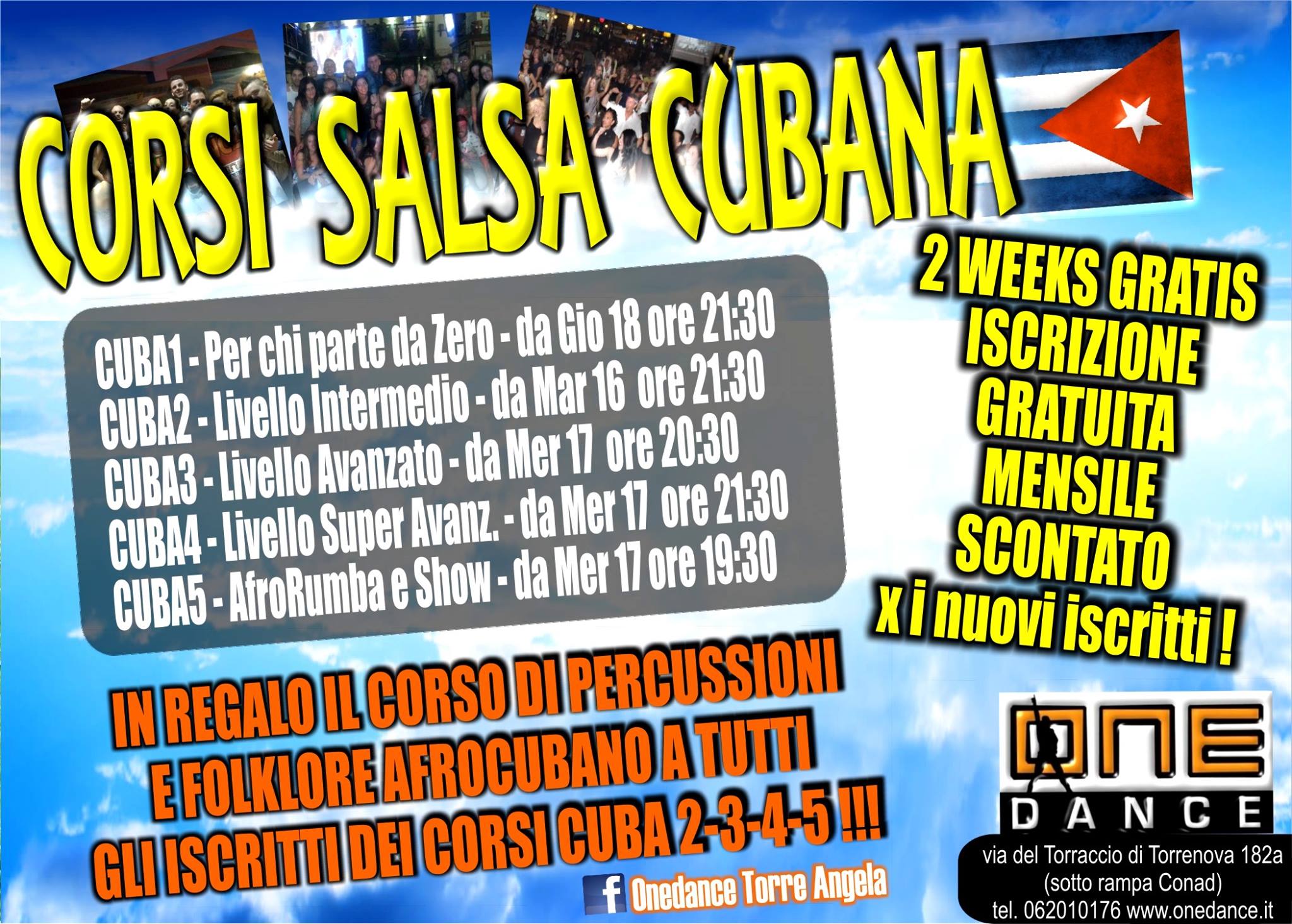 NUOVI CORSI SALSA ONEDANCE TORRE ANGELA