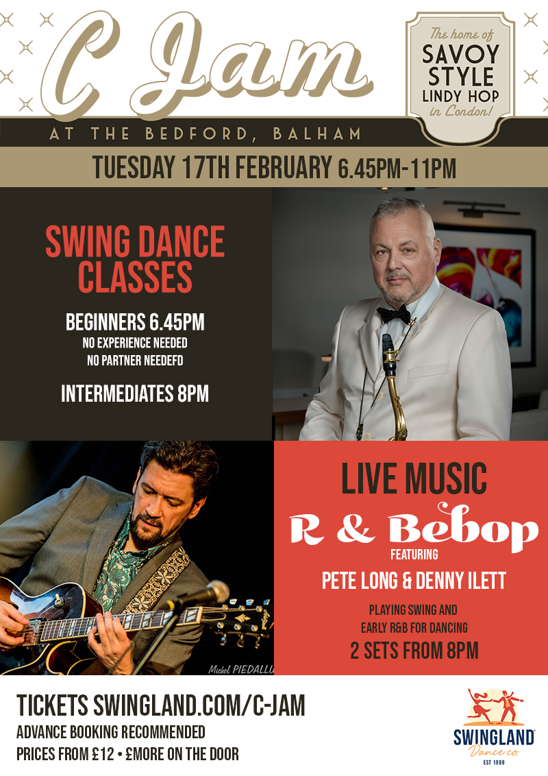 🔥LIVE MUSIC NIGHT! Pete Long's R & Bebop - C Jam @ The Bedford - Lindy hop classes and dancing