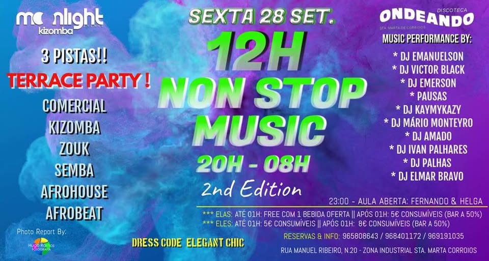 Moonlight & Ondeando - 20H 08H - 12H Non Stop Music 28 Set.