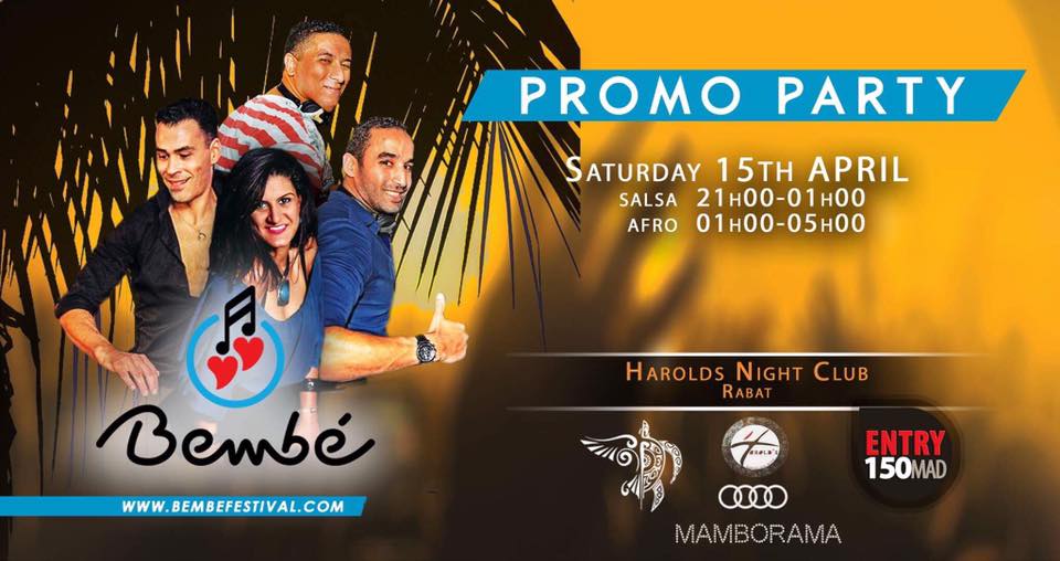 Soirée SALSA promo BEMBE à HAROLD'S Rabat organisé par CARICIA DANCE