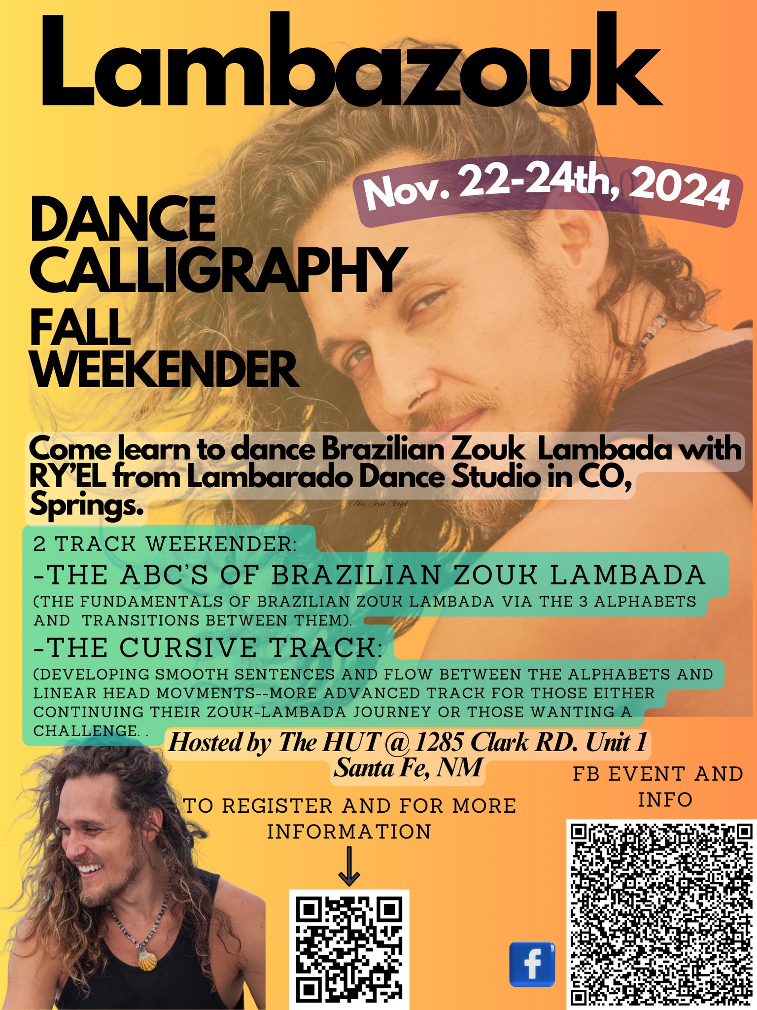 LambaZouk Calligraphy Weekender in Santa Fe, November 22-24, 2024