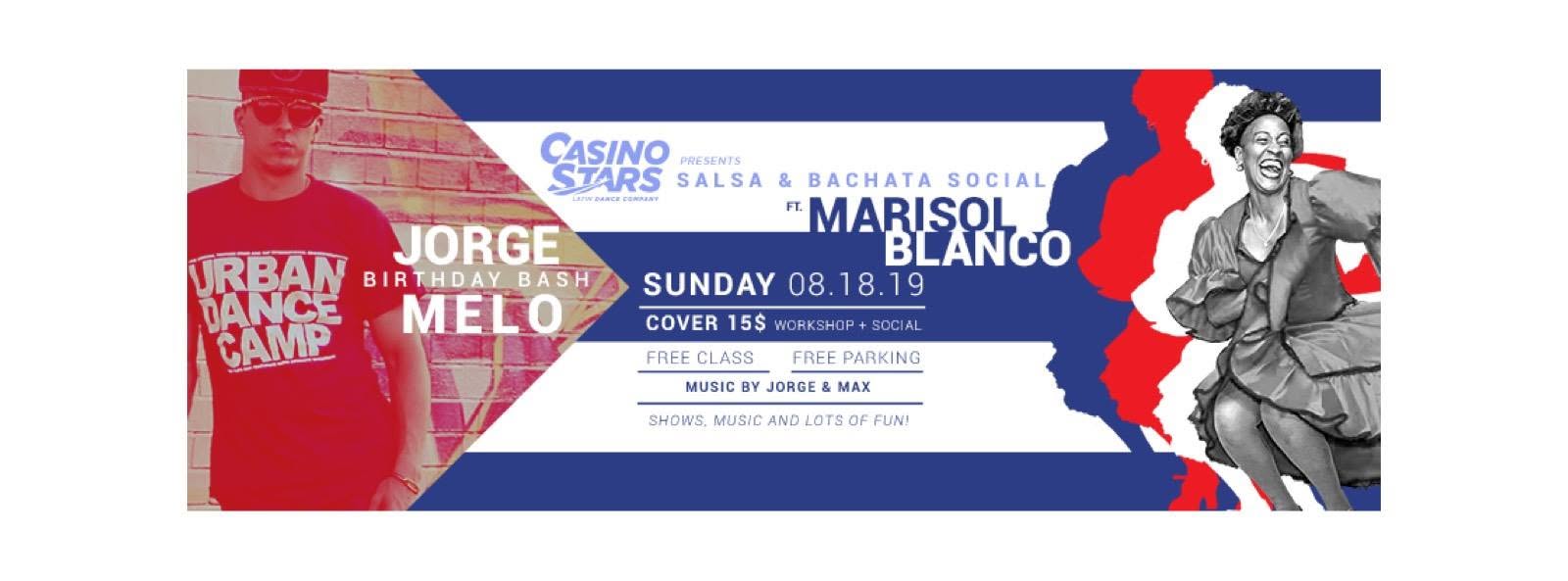 Casino stars salsa & Bachata social ft Marisol Blanco AUG 18TH