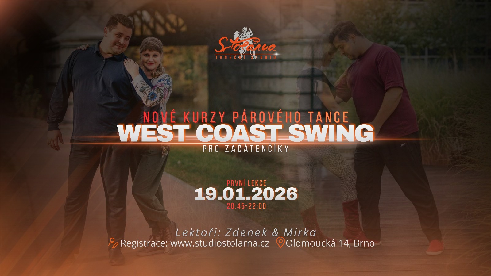 Nové kurzy tance WEST COAST SWING pro úplné začátečníky