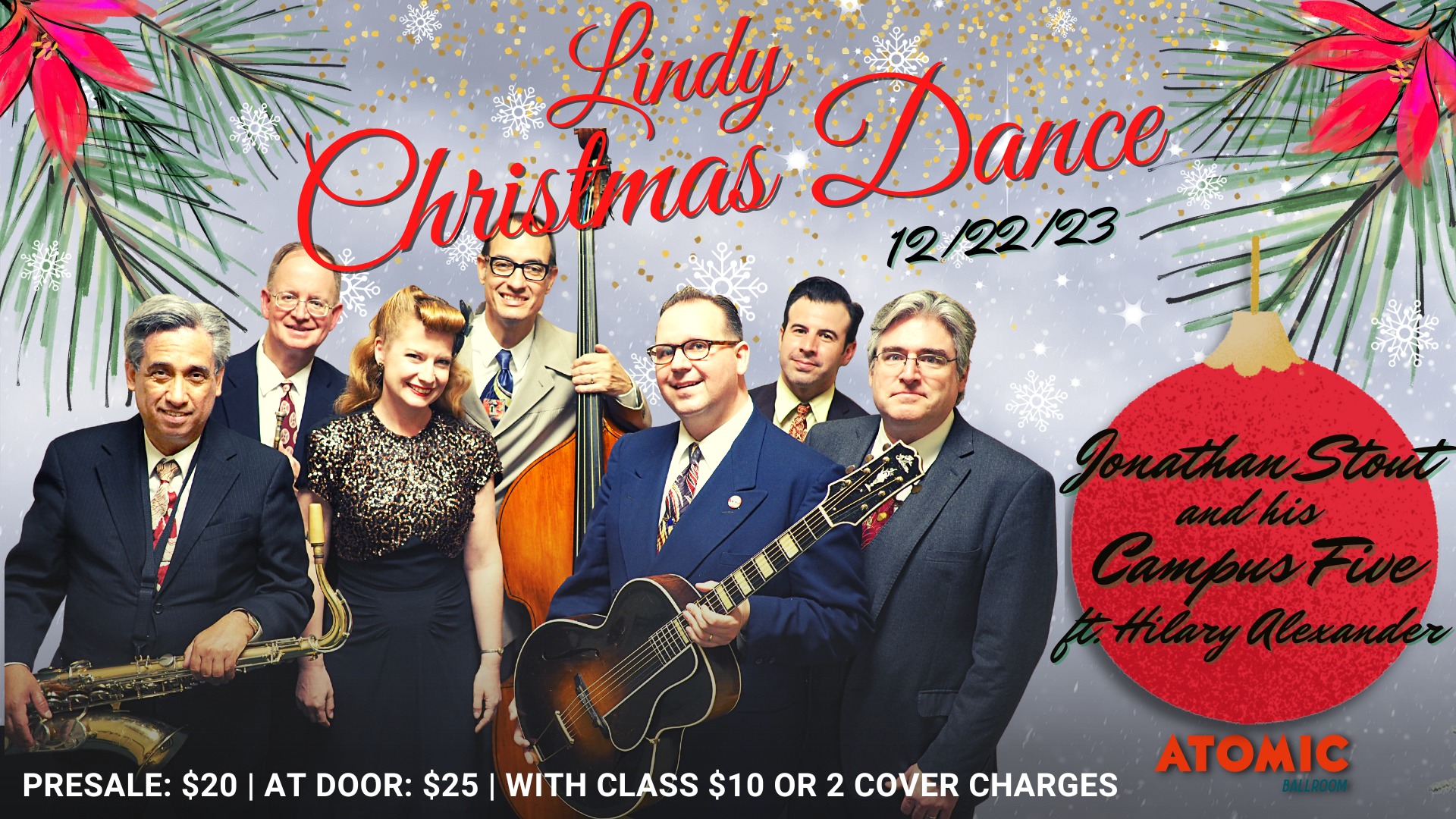 Lindy Christmas with Jonathan Stout and his Campus Five ft. Hilary Alexander - ATOMIC Ballroom