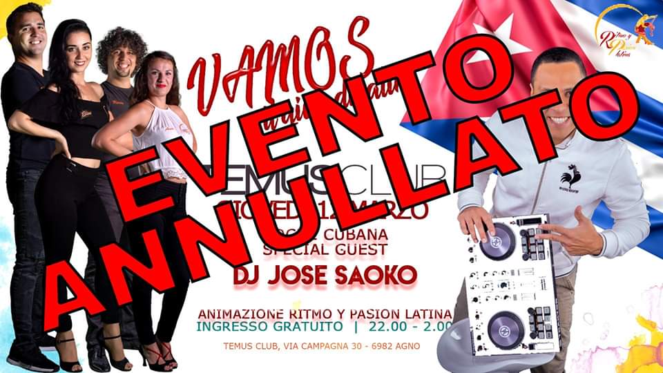 Annullato! - Vamos Noche Cubana - special guest Dj Jose Saoko