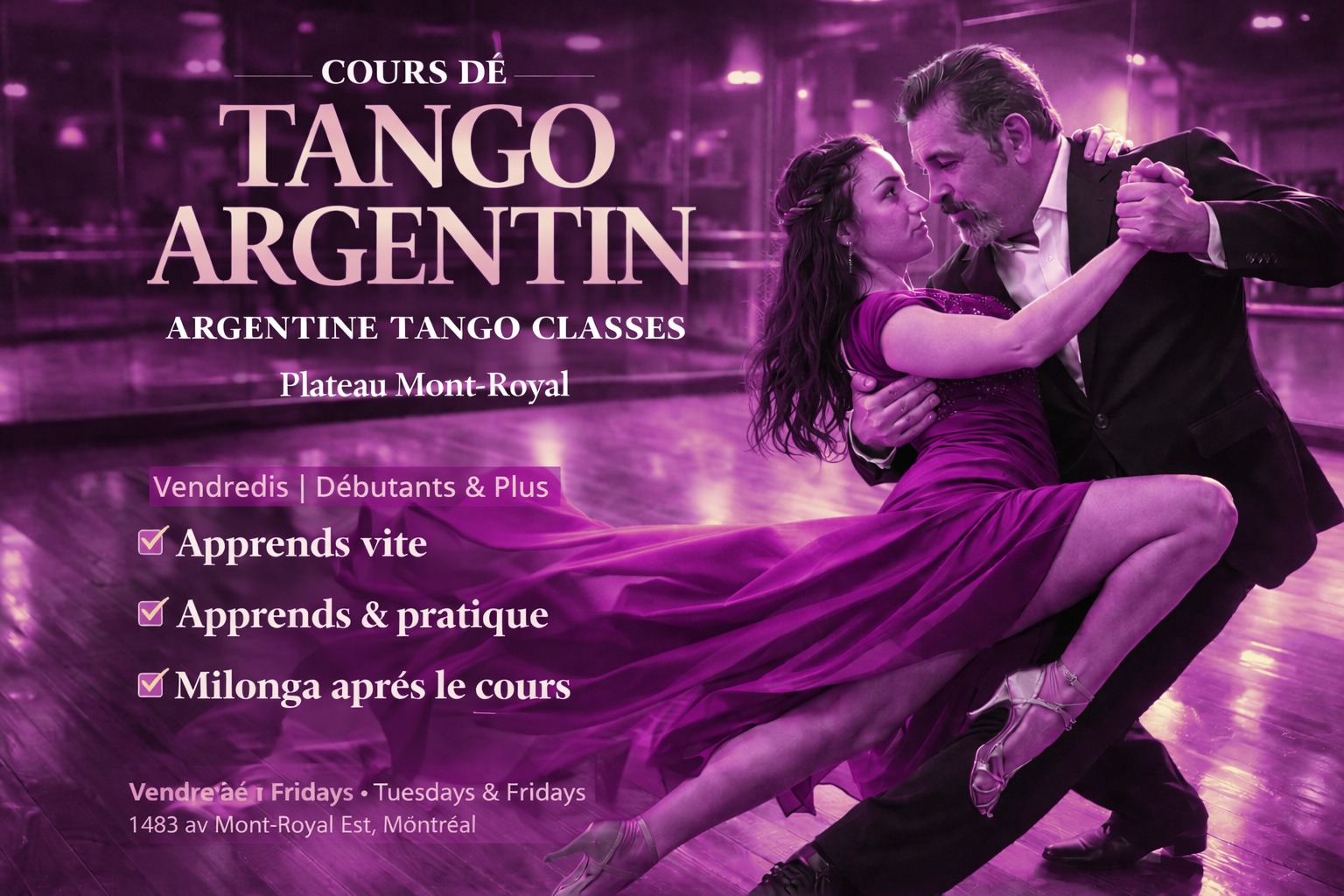 Le Tango Commence Ici Débutants & Intermédiaires