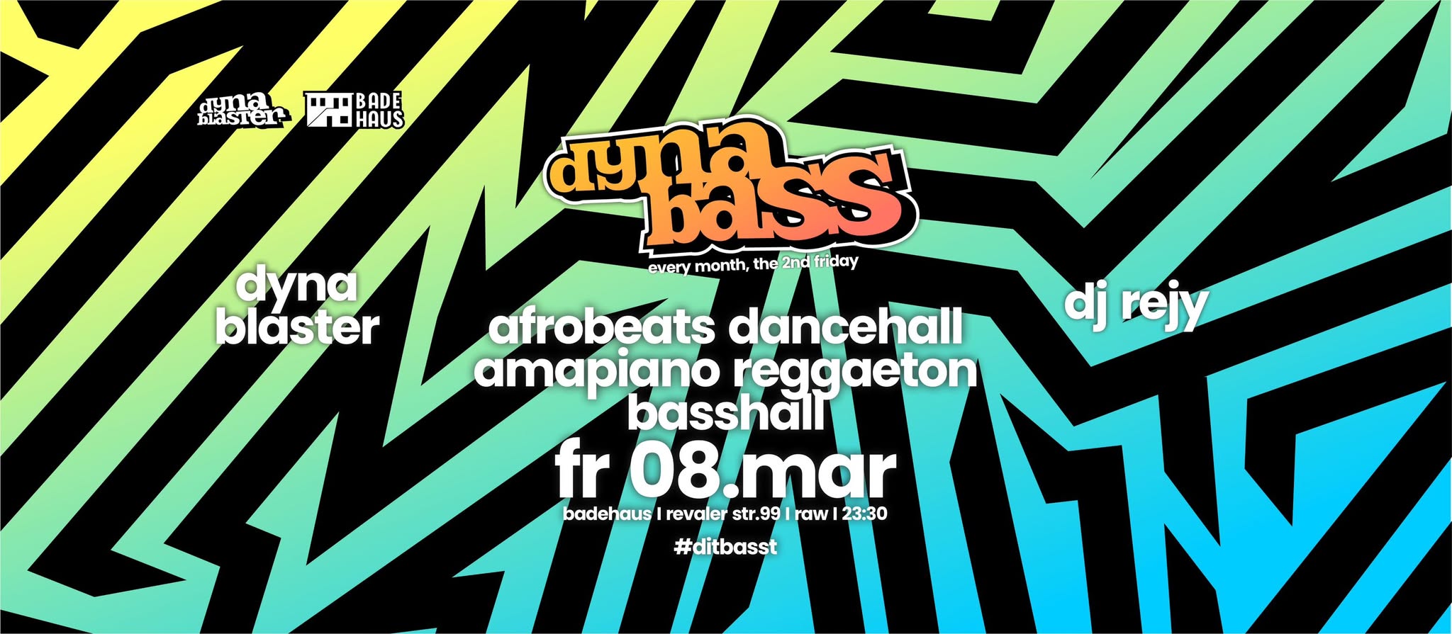DYNABASS the Dancehall, Afrobeats, Amapiano, Reggaeton and BassHall Party in Berlin