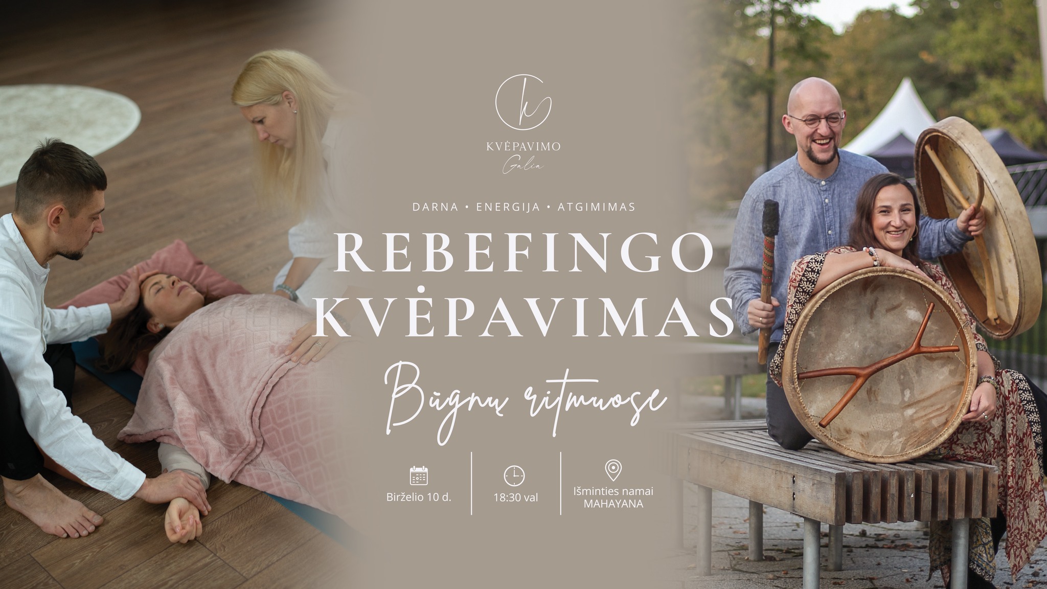 REBEFINGO kvėpavimas sakraliuose BŪGNŲ ritmuose