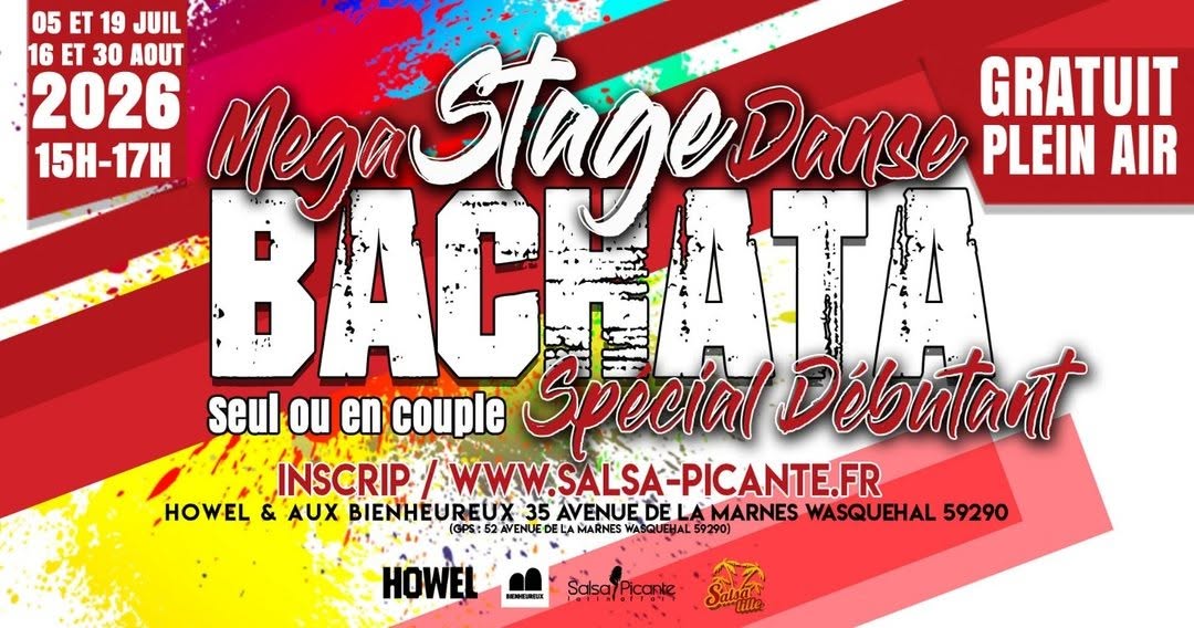 💃 Stage Bachata Débutant Gratuit Aux Bienheureux Wasquehal 🌴