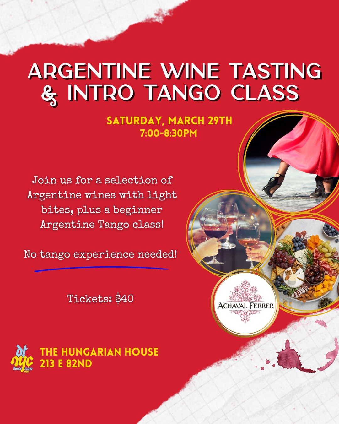 Argentine Wine Tasting & Intro Tango Class