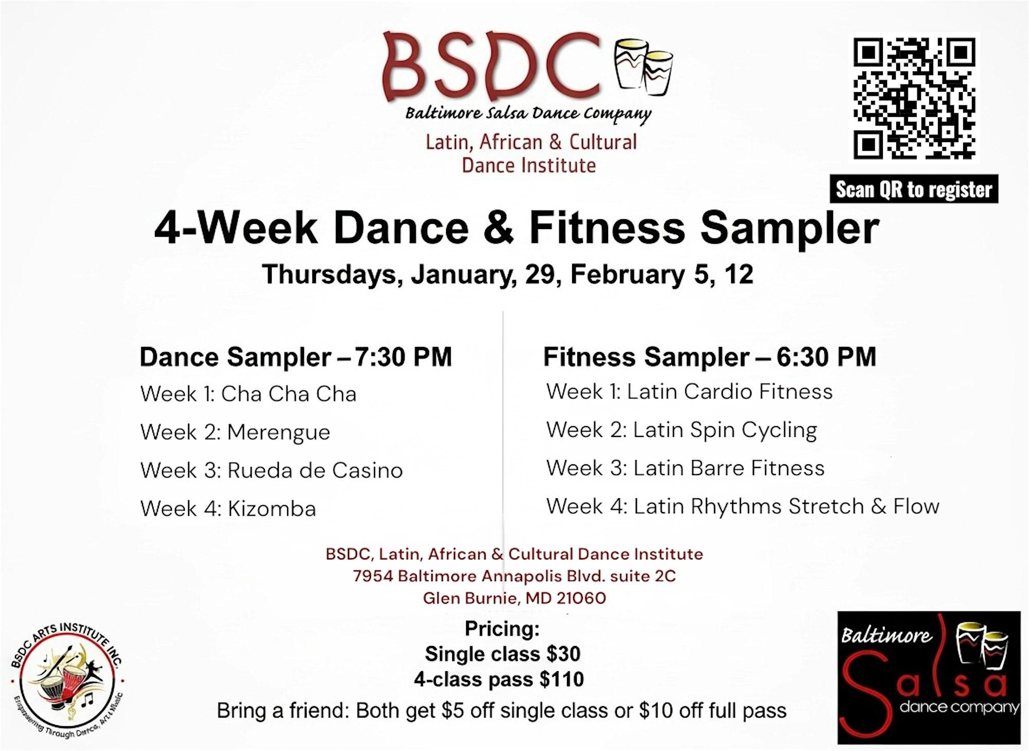 BSDC 4-Week Dance & Fitness Sampler!