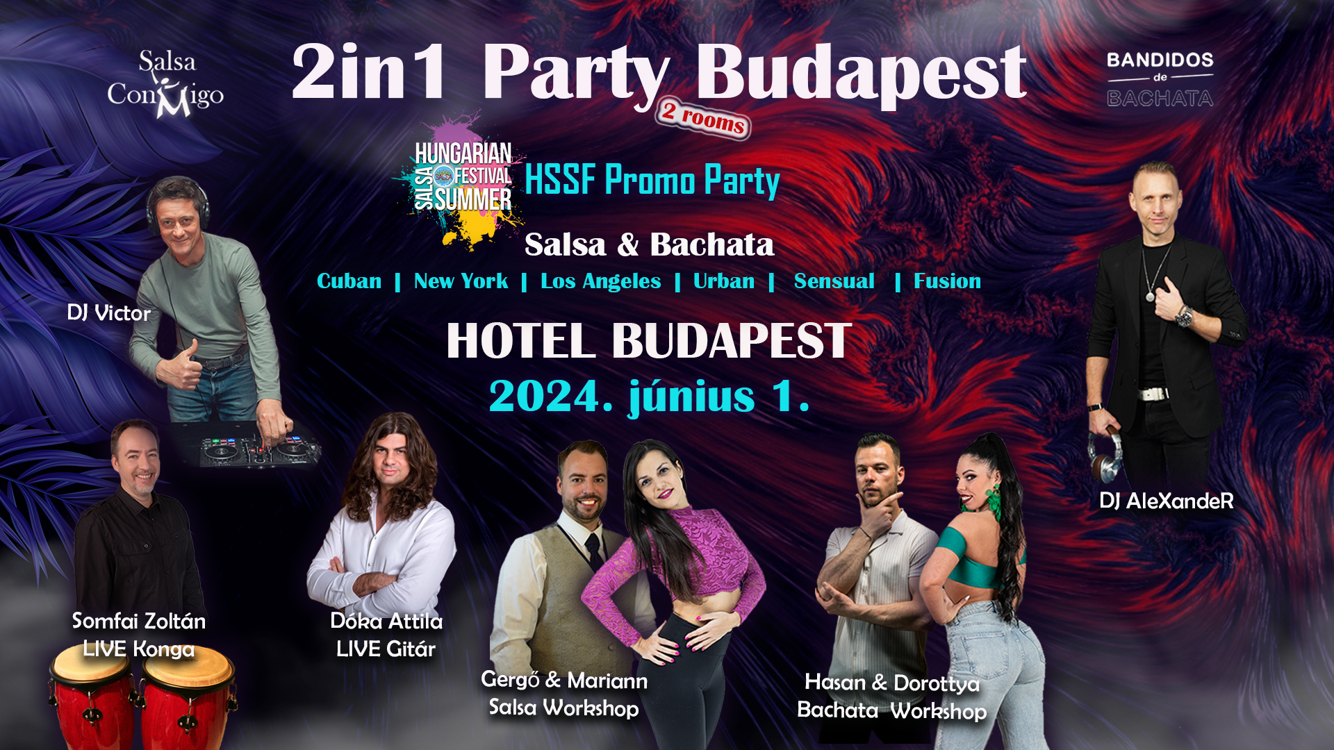 2in1 Party Budapest - HSSF Festival PROMO PARTY Bachata & Salsa Party
