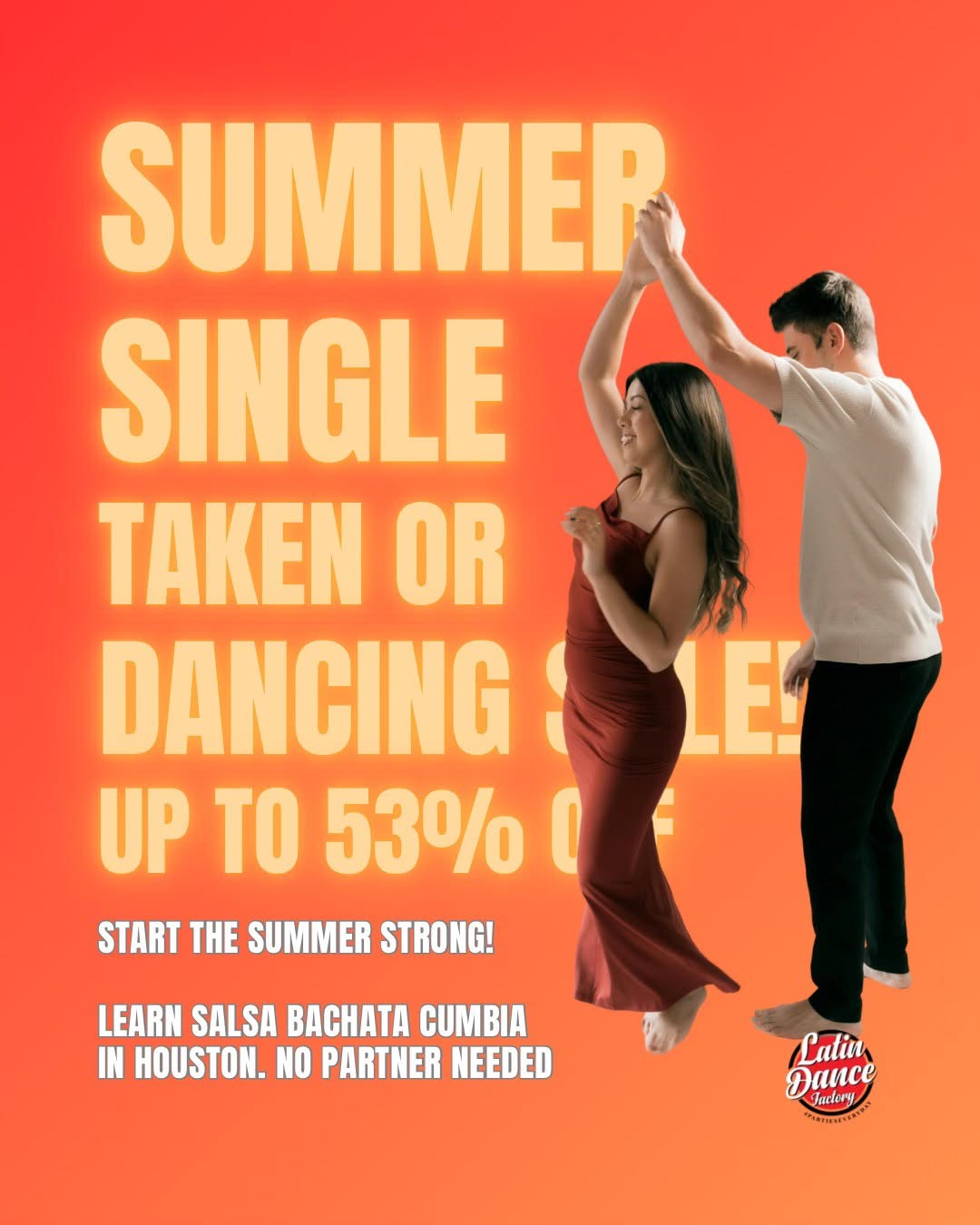 50% OFF Salsa Bachata Cumbia Lessons in Houston!