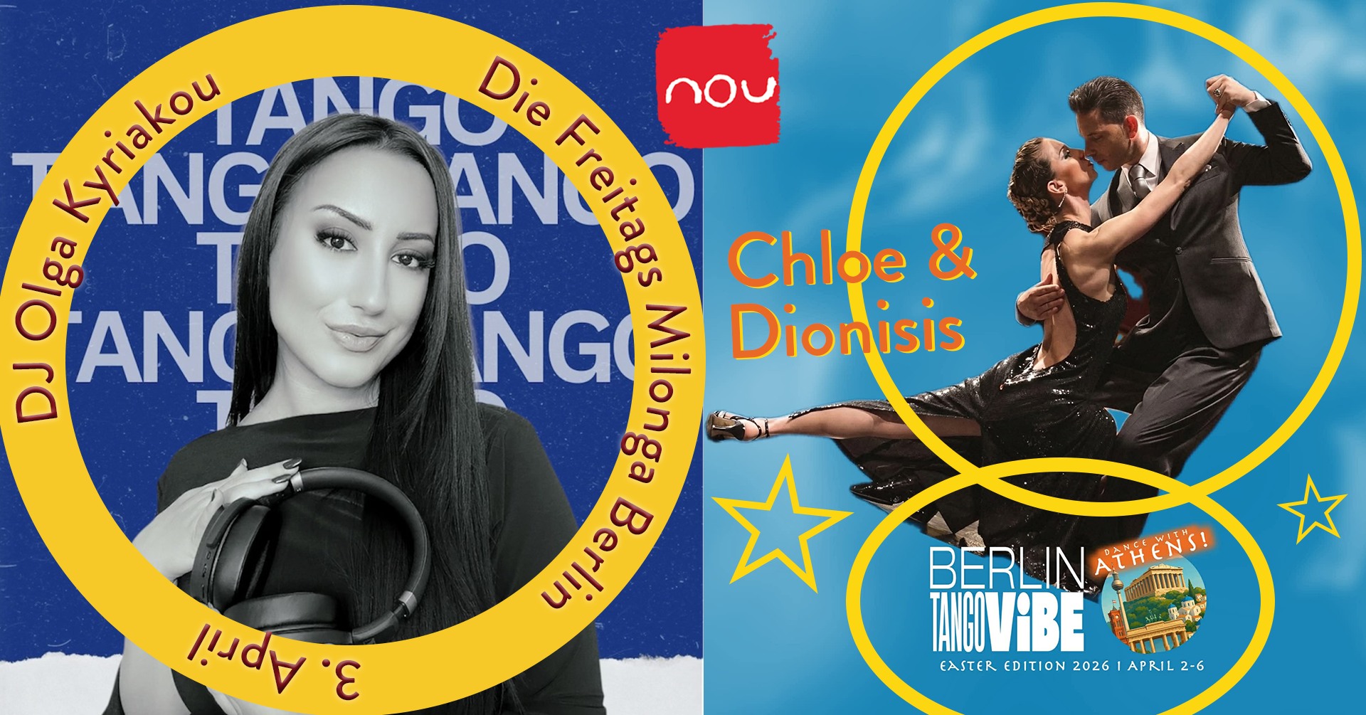 Die Freitags VIBE Milonga Berlin * SHOW Chloe & Dionisis Theodoropoulos DJ Olga Kyriakou