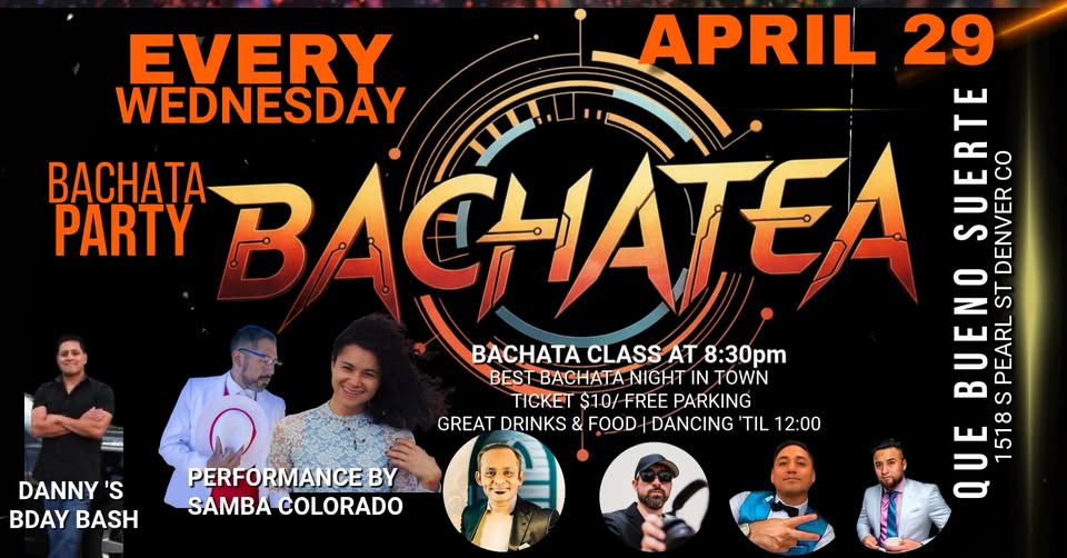 BACHATA PARTY April 29 8:30P-12:00