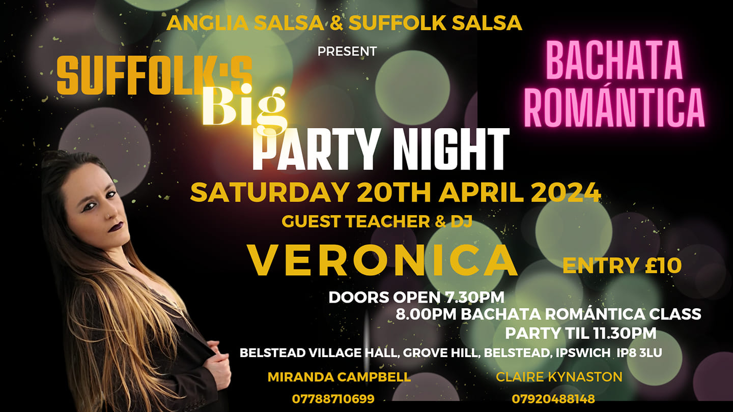 Suffolk's BIG Party Night with Special Guest Veronica Llamusi!!!