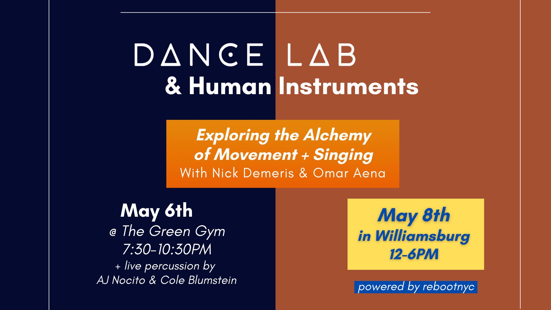 Dance Lab Human Instruments May 6 & 8