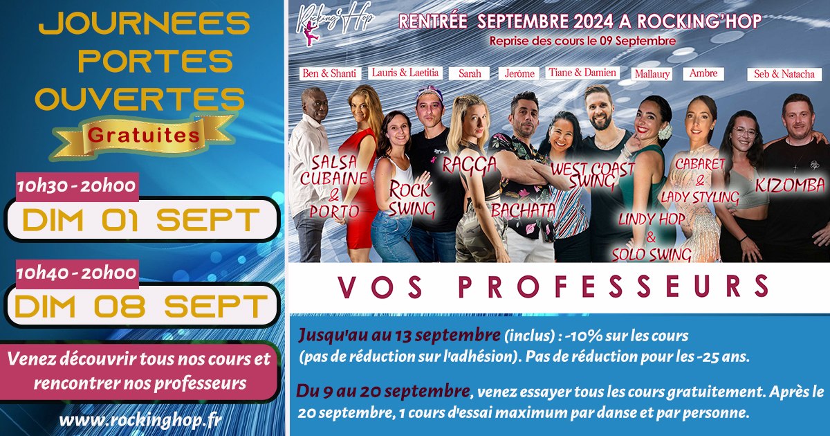 Pré-rentrée de Rocking'hop Dimanche 1er Septembre !