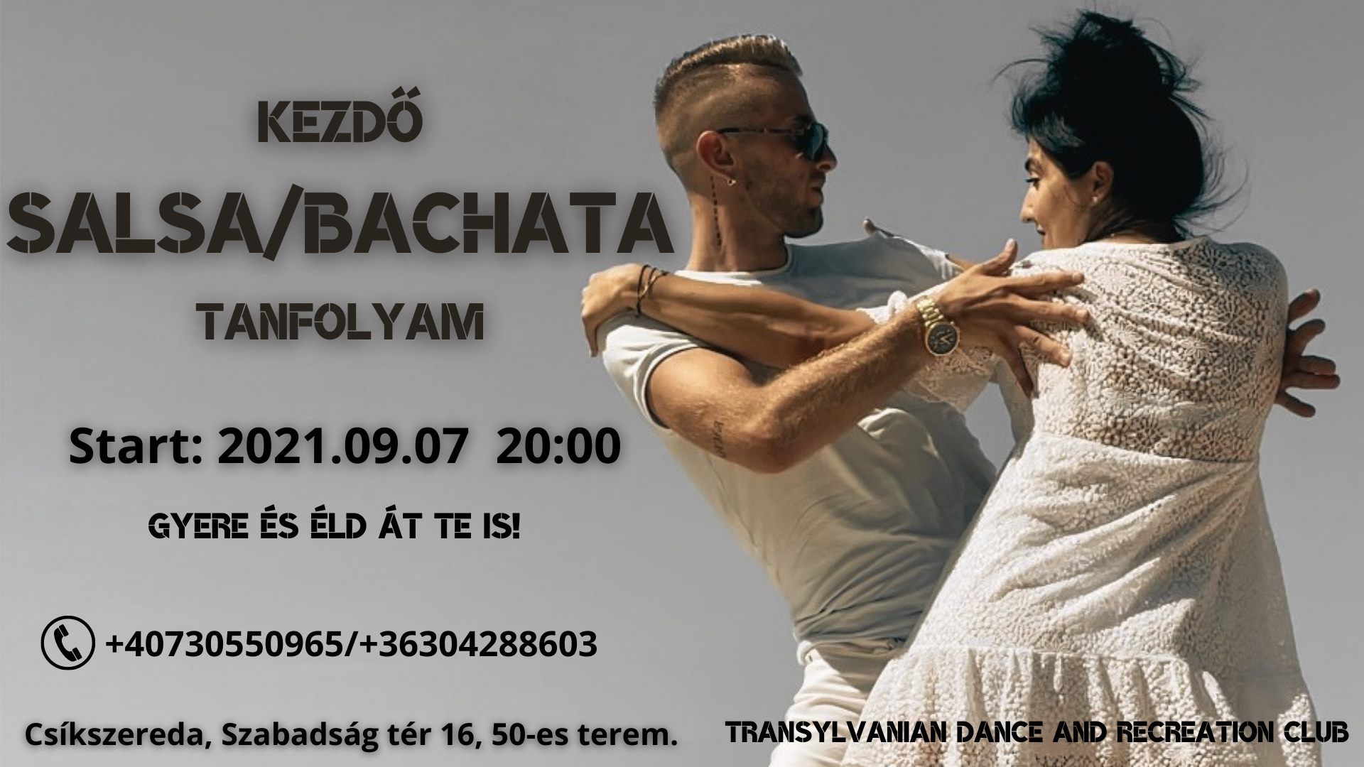 Kezdő Salsa és Bachata tanfolyam Csíkszereda