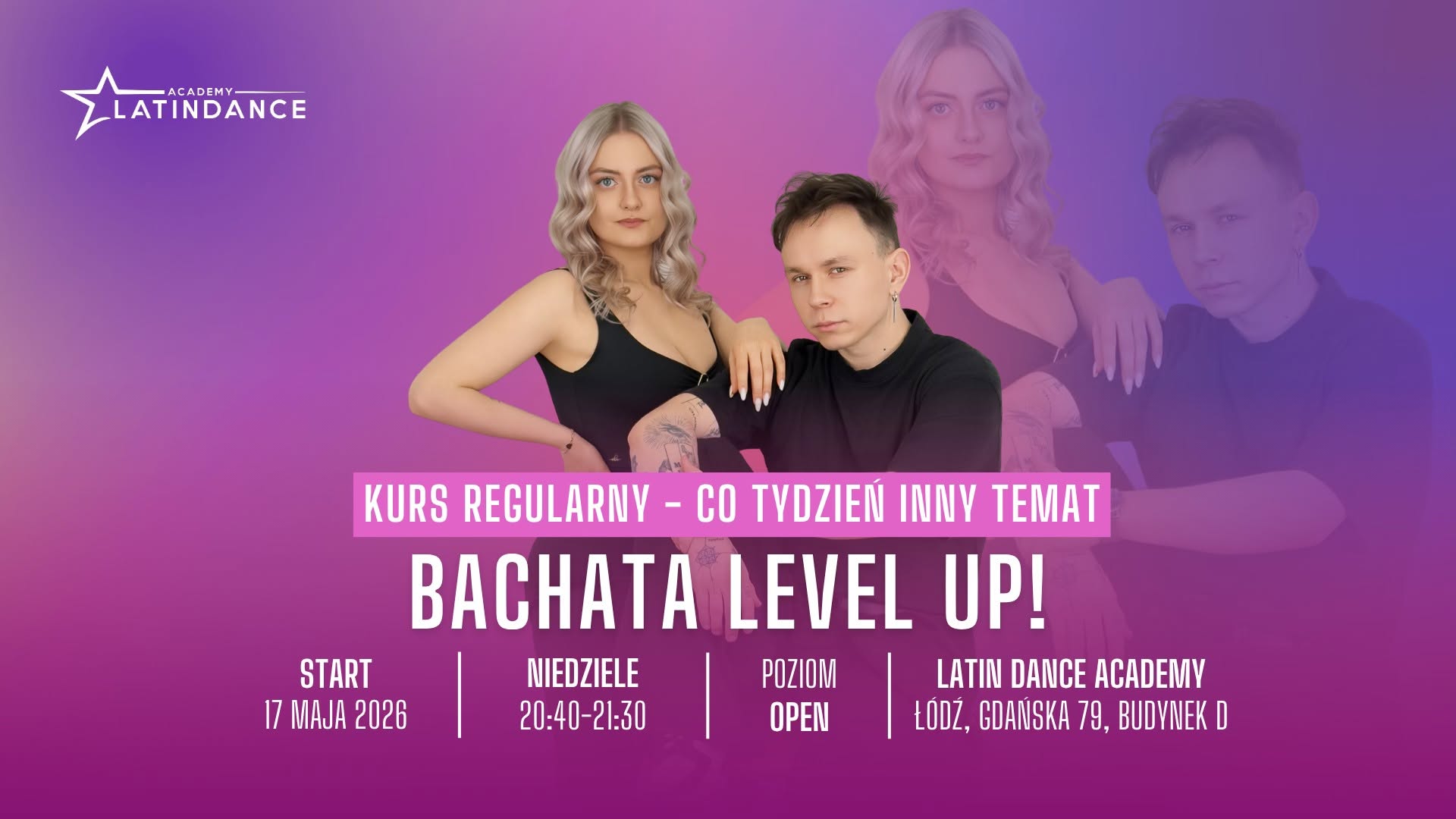 Nowy kurs w LDA - Bachata Level Up! na poziomie OPEN start 17 maja '26