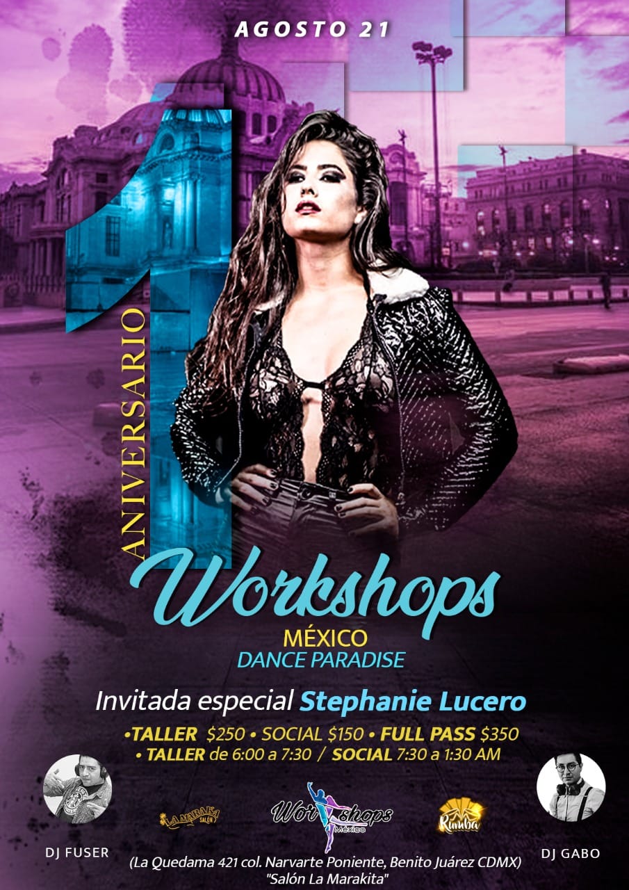 "Workshops Mรฉxico 1er aniversario" Dance Paradise