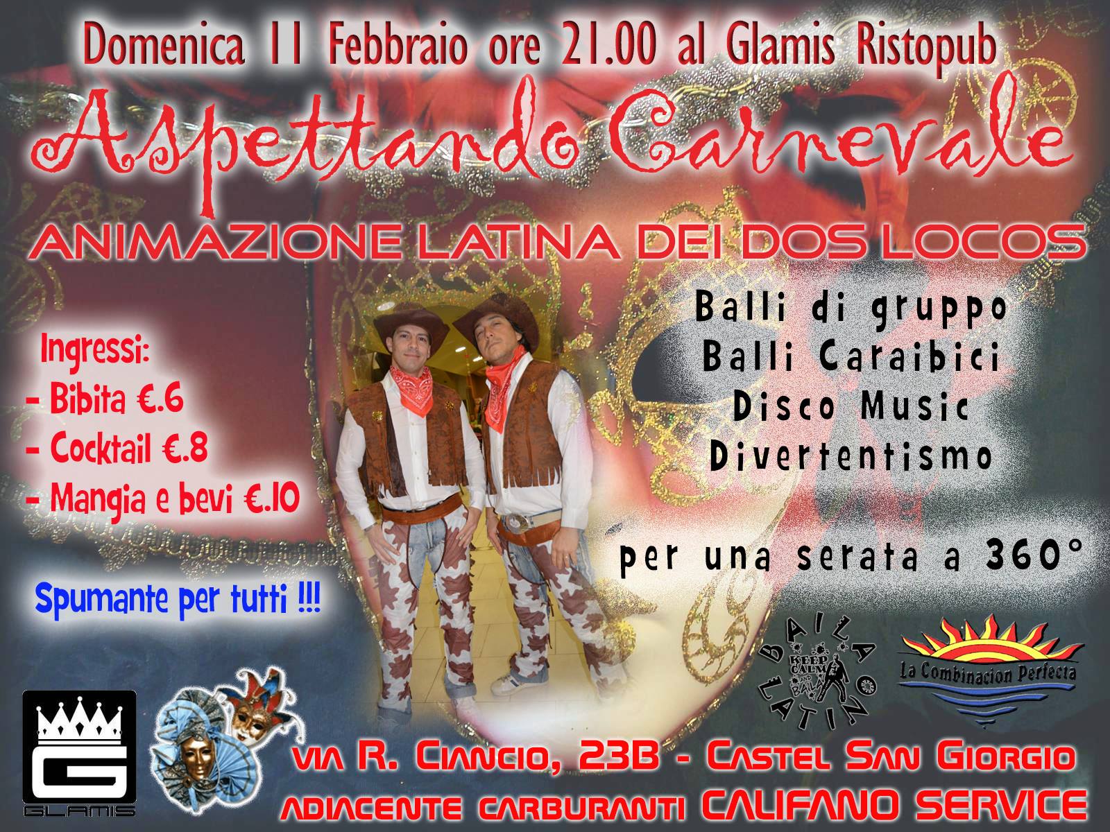 Aspettando Carnevale con I Dos Locos domenica 11 febbraio 2018