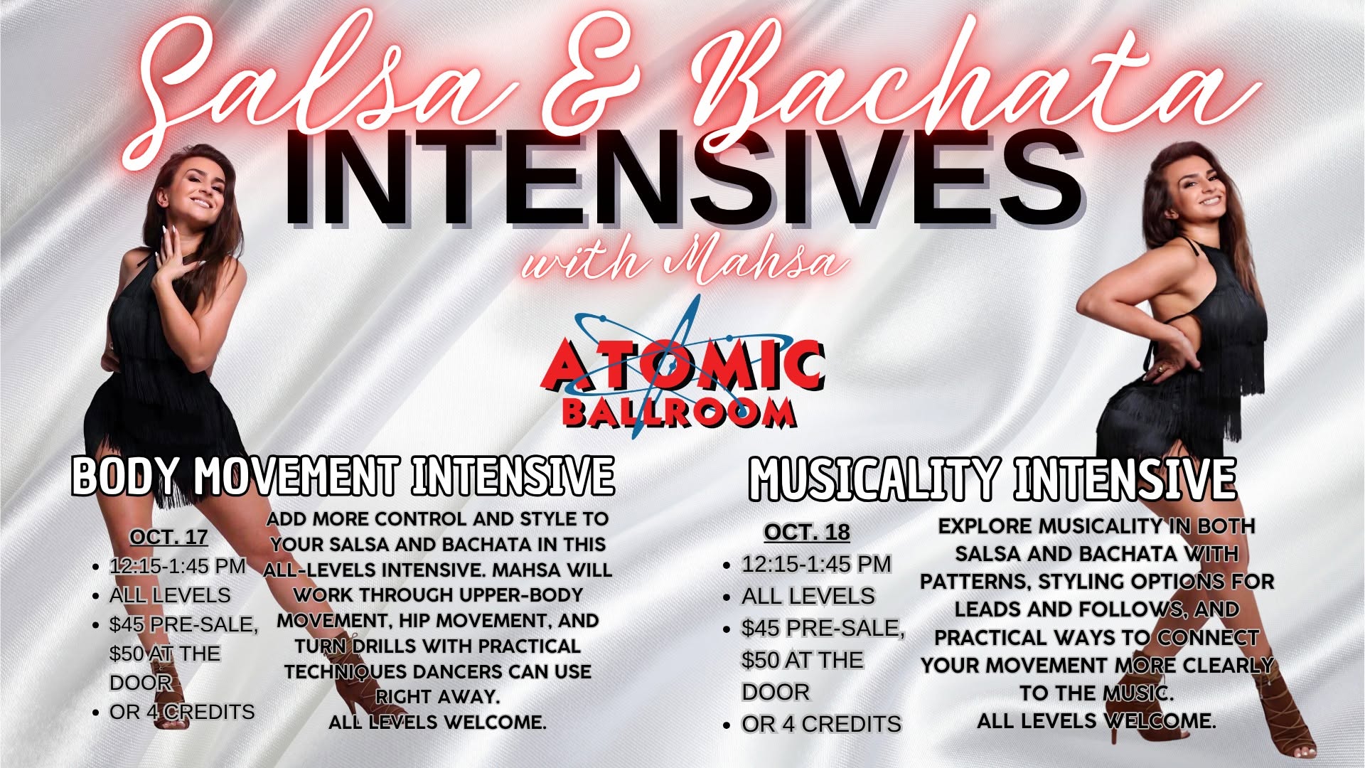 Salsa & Bachata Body Movement Intensive with Mahsa - ATOMIC Ballroom!