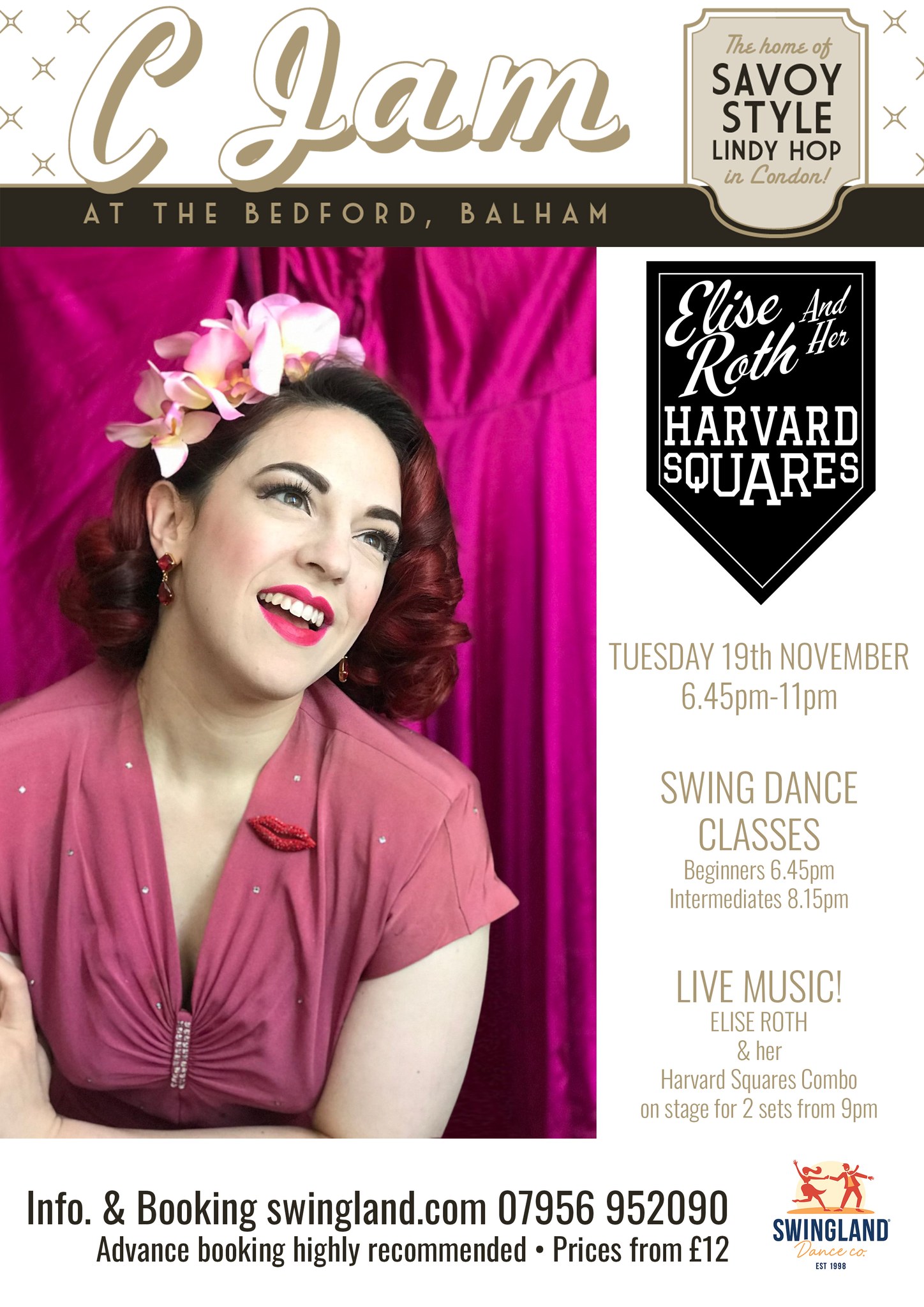 🔥LIVE MUSIC NIGHT! Elise Roth - C Jam @ The Bedford - Lindy hop classes and dancing