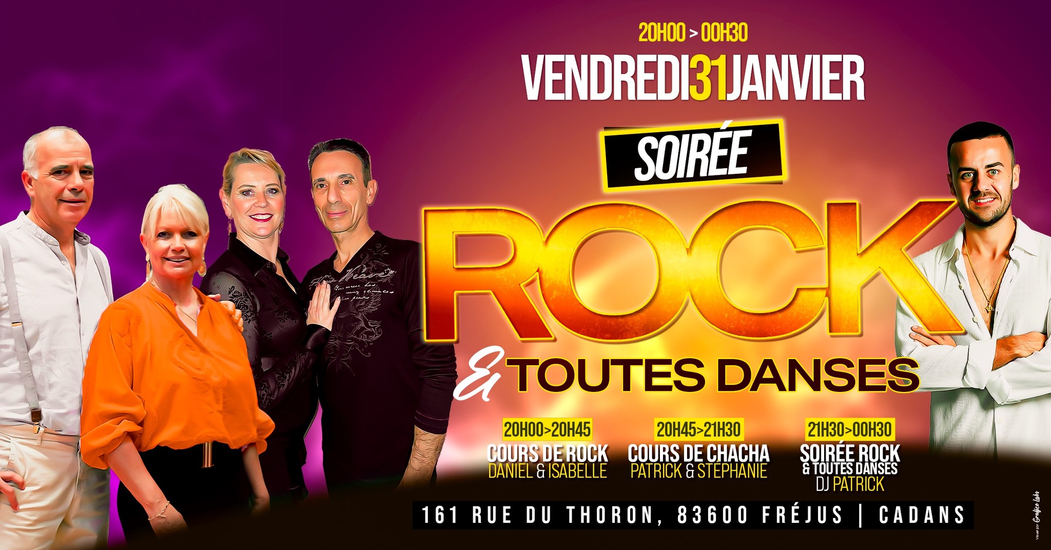 🪩 Soirée ROCK & Toutes Danses CHACHA, BACHATA, SALSA, TANGO, VALSE, RUMBA, PASO DOBLE 💃