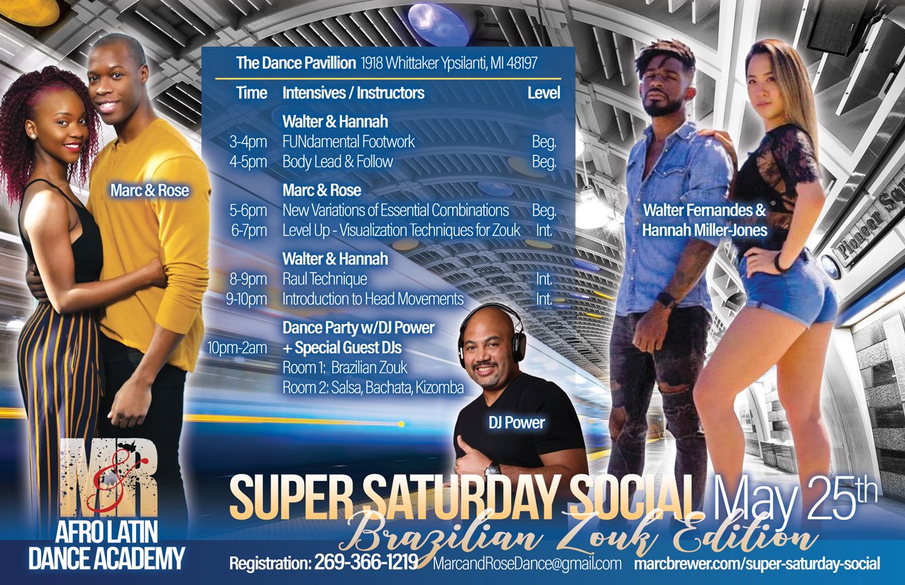 Super Saturday Social-Brazilian Zouk Ft. Walter&Hannah, DJ Power