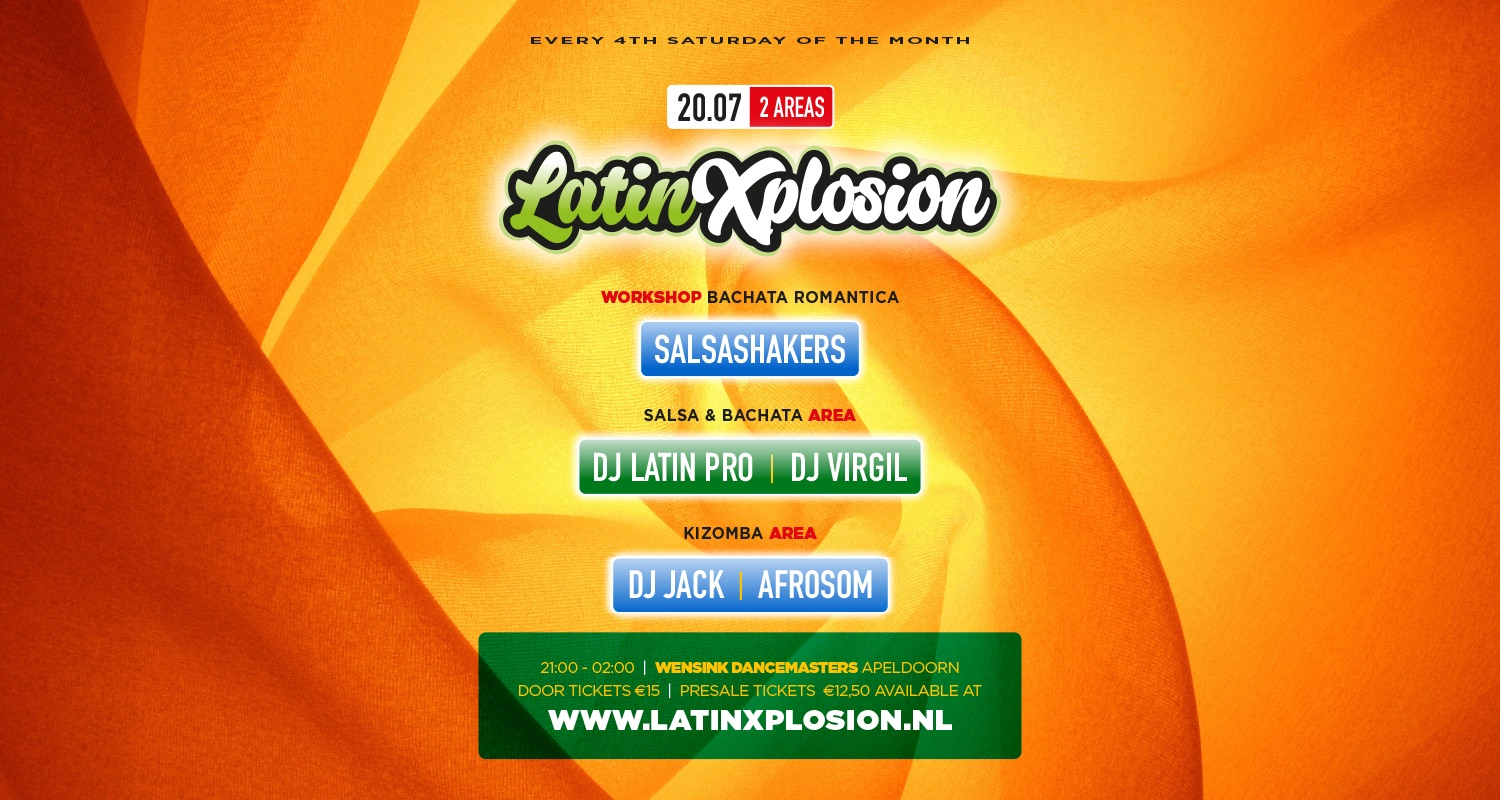 ☆LATIN-X-PLOSION☆ 2 Area's Salsa & Bachata Kizomba