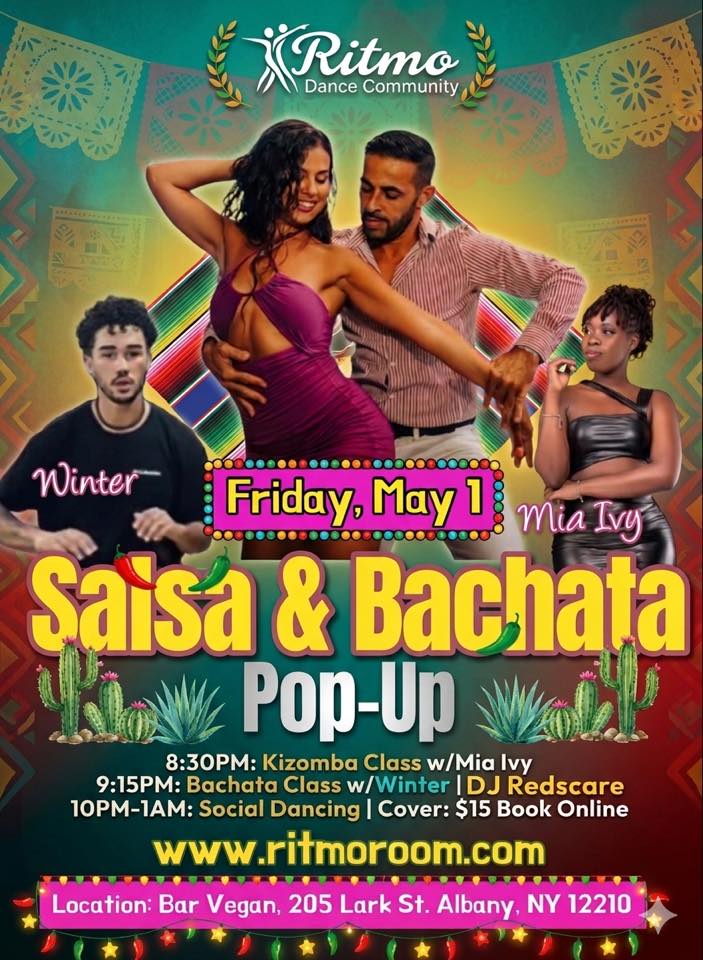 Salsa and Bachata Pop-Up: Cinco de Mayo Vibes (at Bar Vegan)ππ»