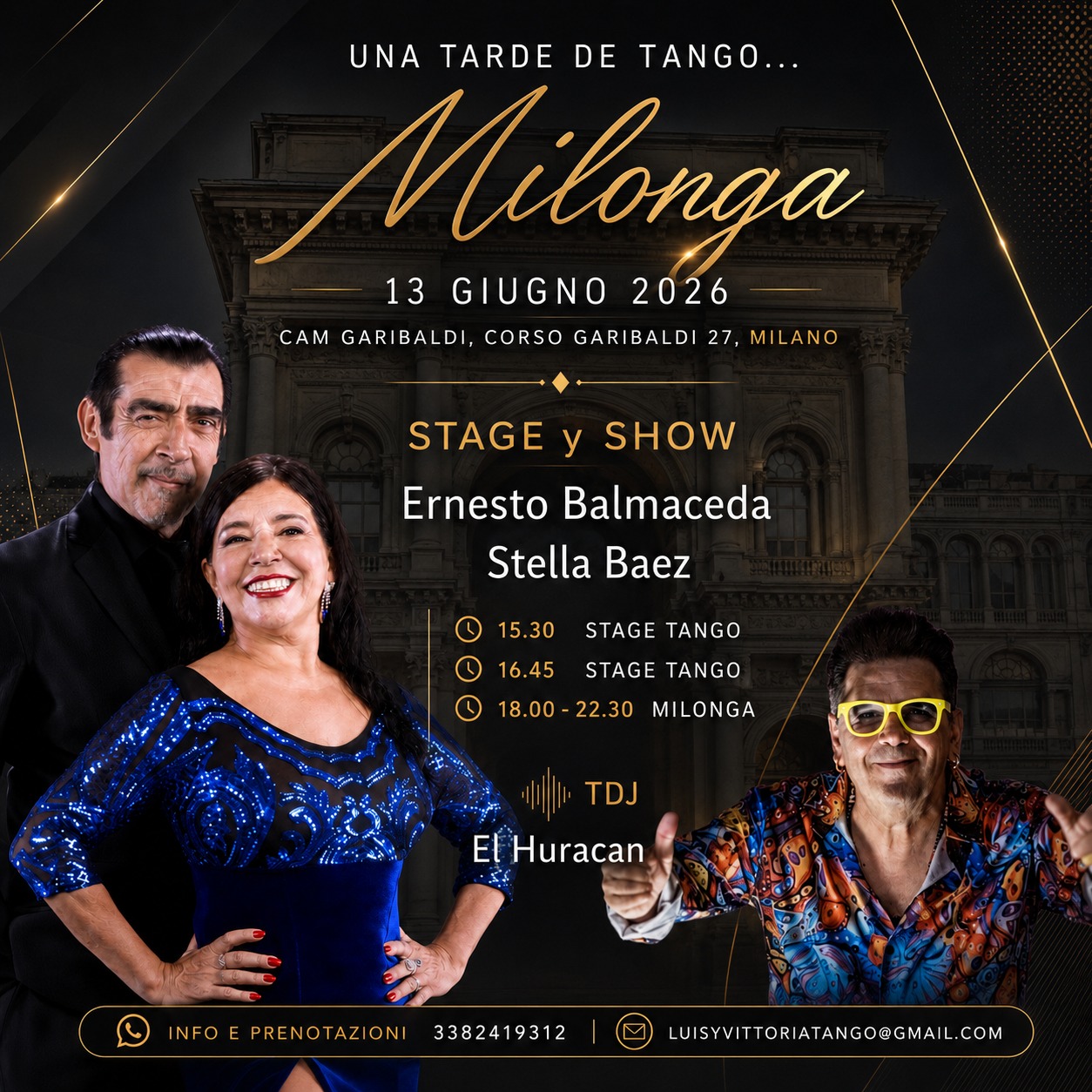 UNA TARDE DE TANGO .. MILONGA CON ERNESTO BALMACEDA E STELLA BAEZ