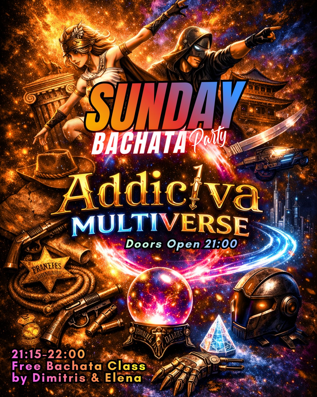 Addictiva Multiverse Carnival Sunday Bachata Party Social Dancing Early Night