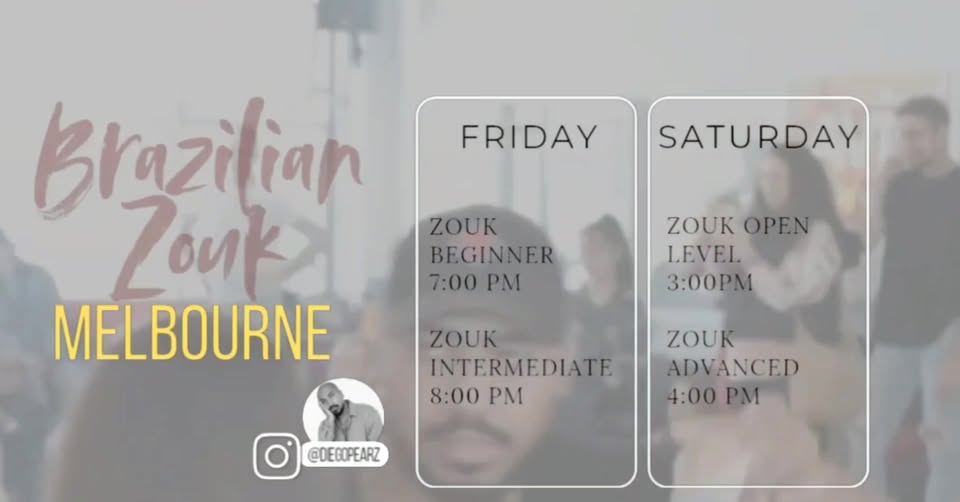 Brazilian Zouk: Foundations to advanced with Diego