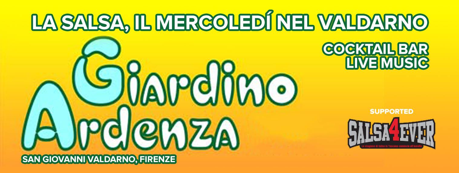 ✫ GIARDINO ARDENZA ✫ MERCOLEDI' 30 LUGLIO ✫ SPECIAL STAGE DI SALSA PORTORICANA ✫
