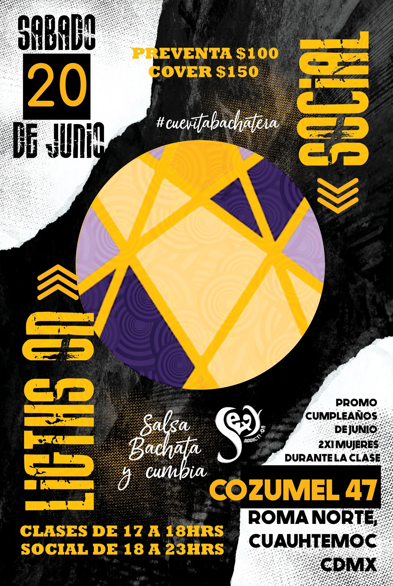 Ligths on social Salsa Bachata y cumbia