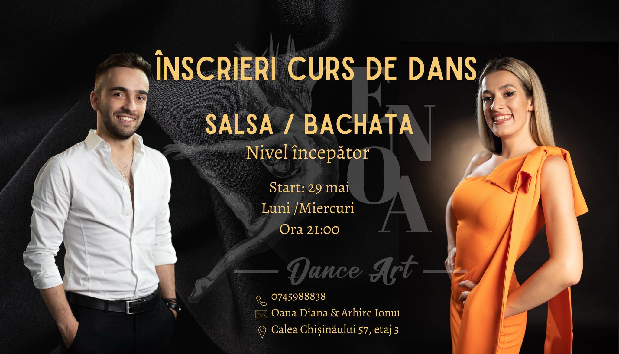 Înscrieri curs de dans - Salsa Bachata - ÎNCEPĂTORI