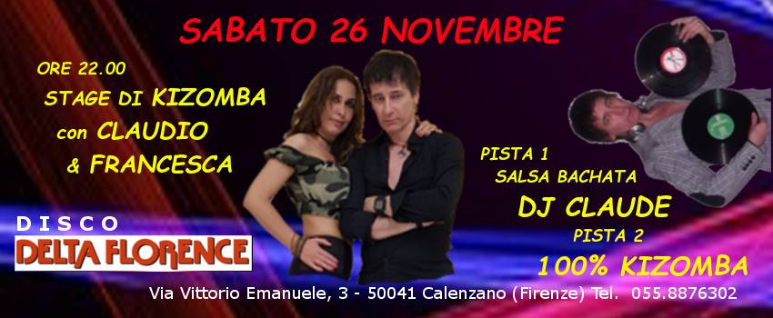 Sabato 26 Novembre Disco Delta Florence