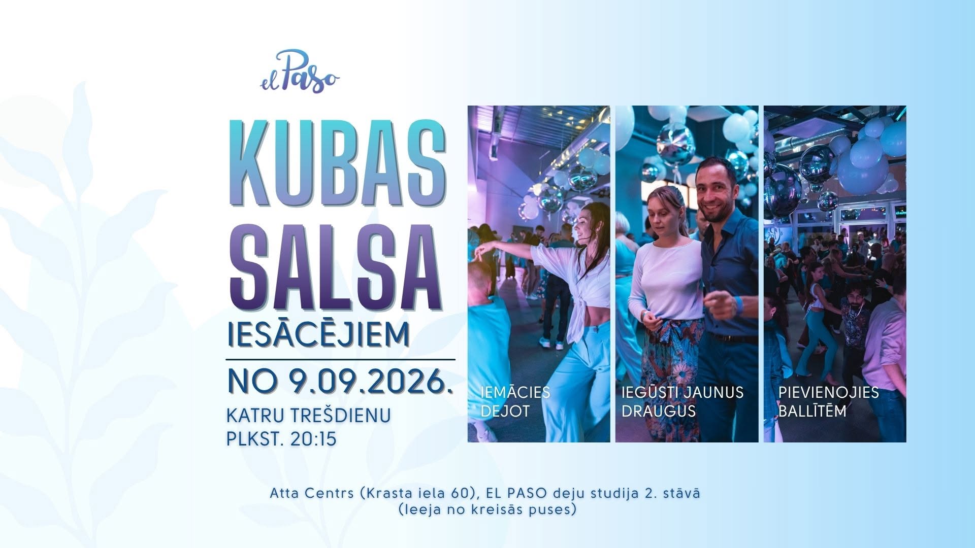 Kubas salsa iesācējiem NO 09.09.2026.