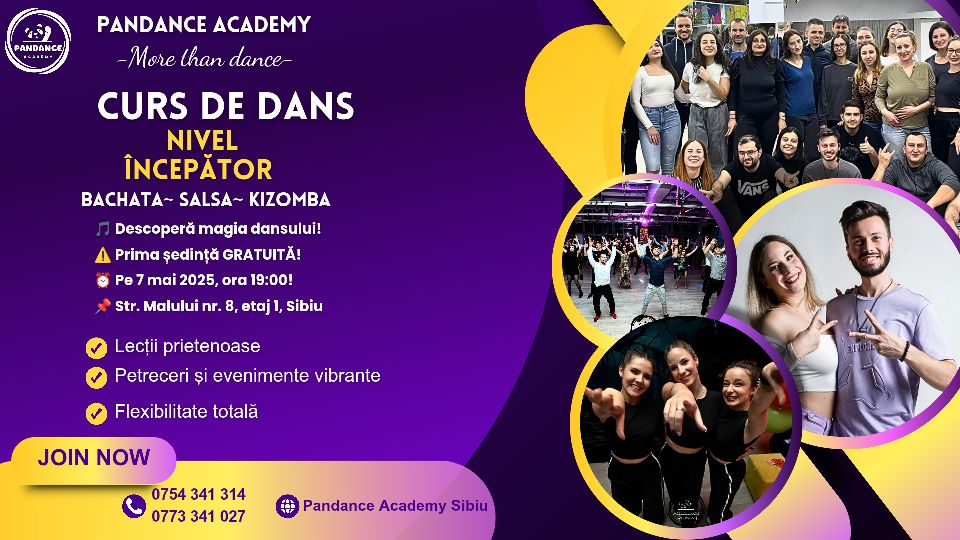 Curs de dans Bachata, Salsa & Kizomba - Nivel Începător