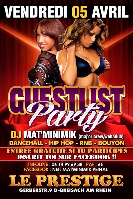 GUEST LIST PARTY AU PRESTIGE