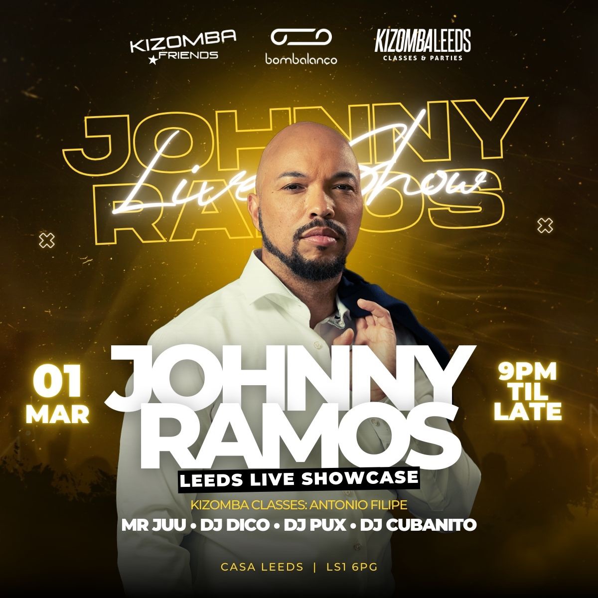 JOHNNY RAMOS LIVE SHOWCASE LEEDS KIZOMBA CLASSES & PARTY