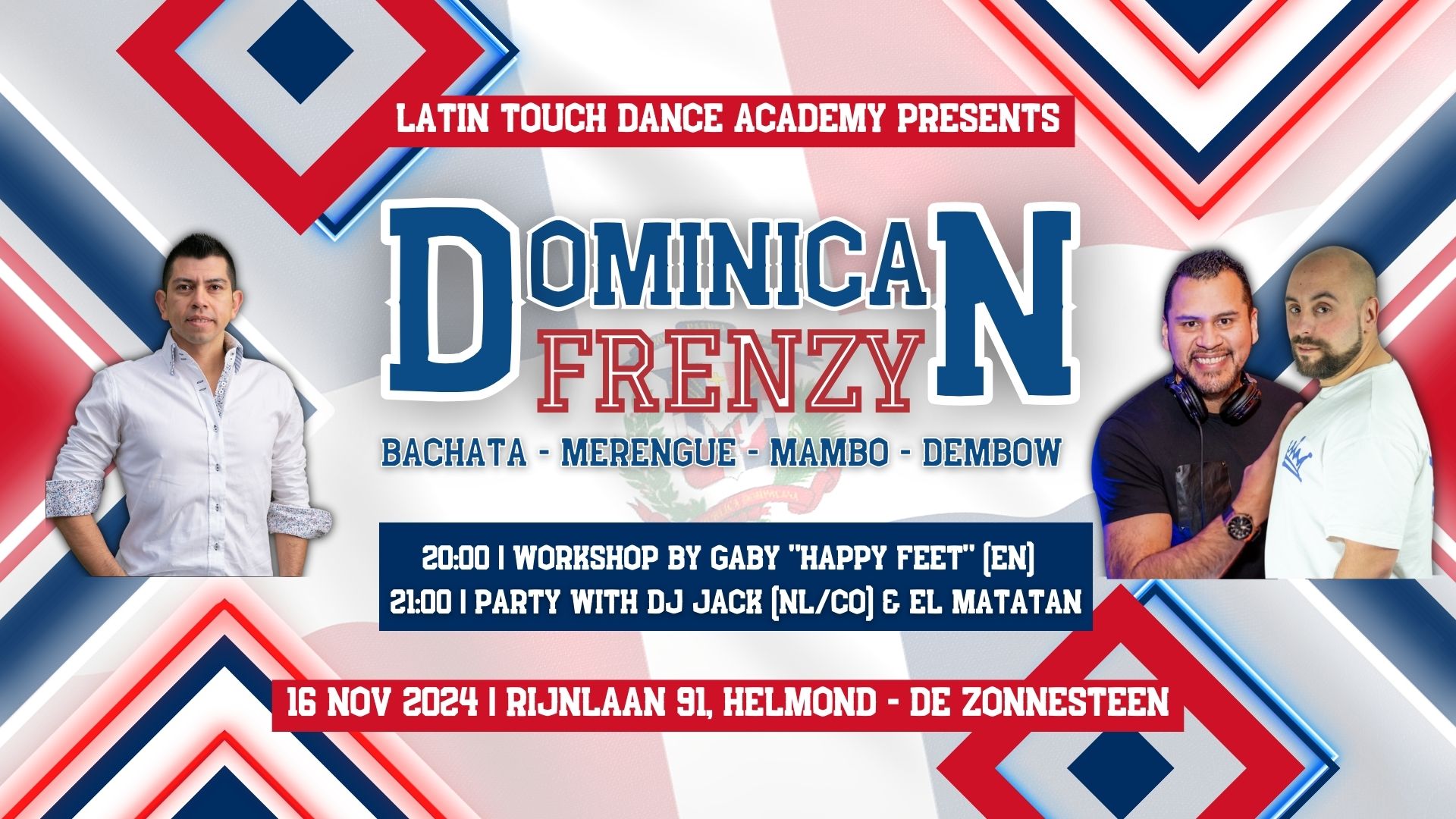 DOMINICAN FRENZY WORKSHOP BY GABY HAPPY FEET & PARTY WITH DJ JACK & EL MATATAN