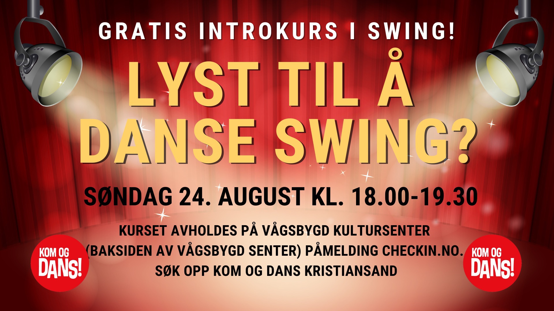 Gratis introkurs i Swing søndag 24. august!
