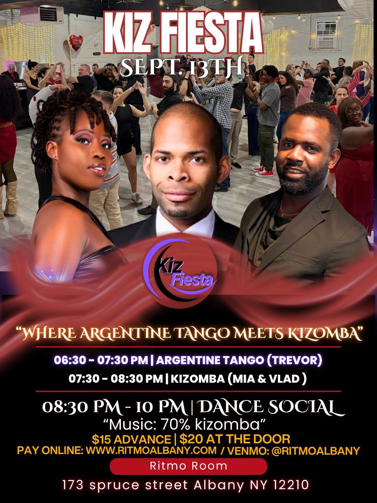 Kizomba (Kiz) Fiesta Sunday: *Tango & Kizomba*