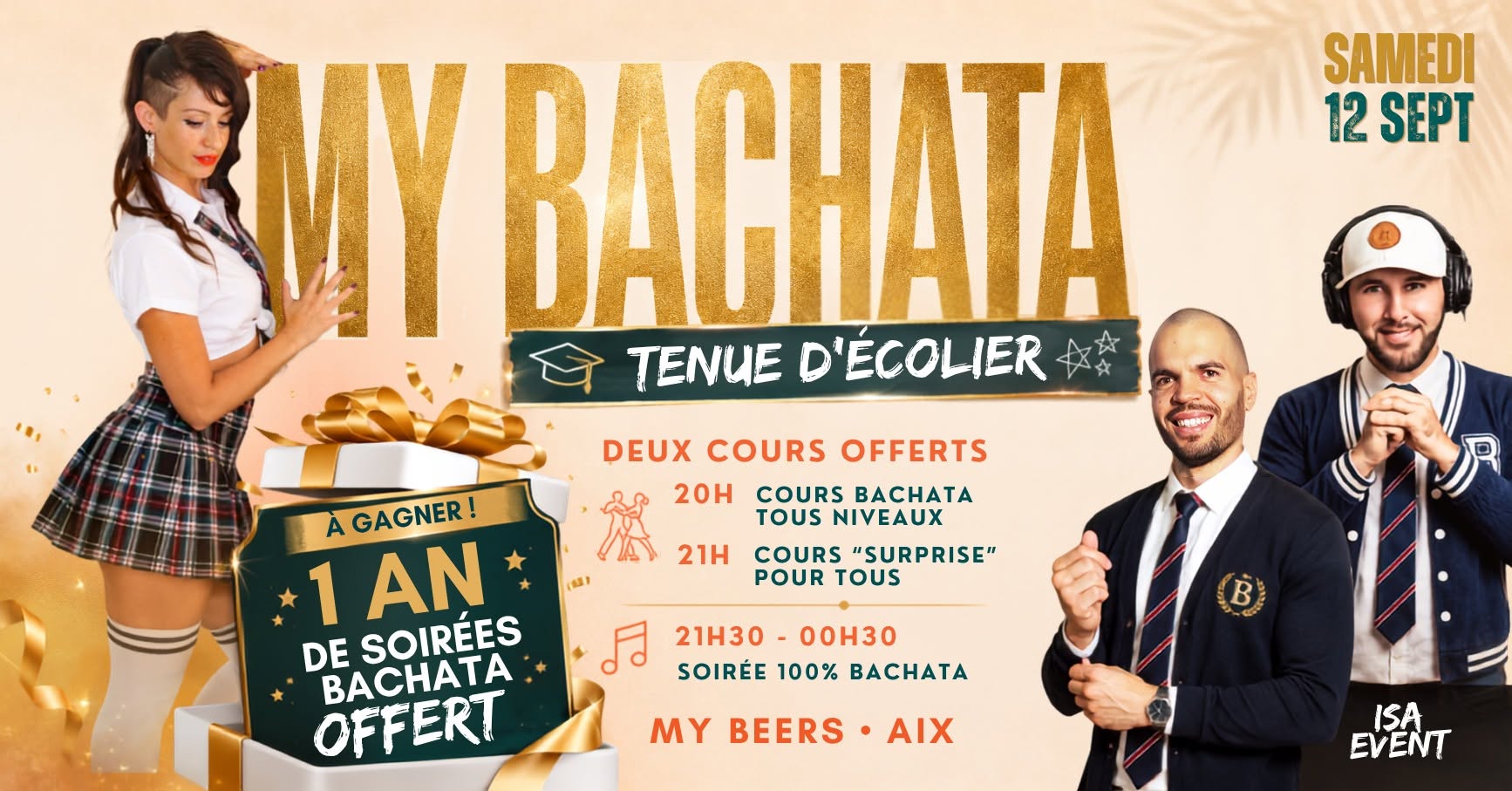 Soirée Bachata Spéciale Rentrée 🎓🎒 • Aix